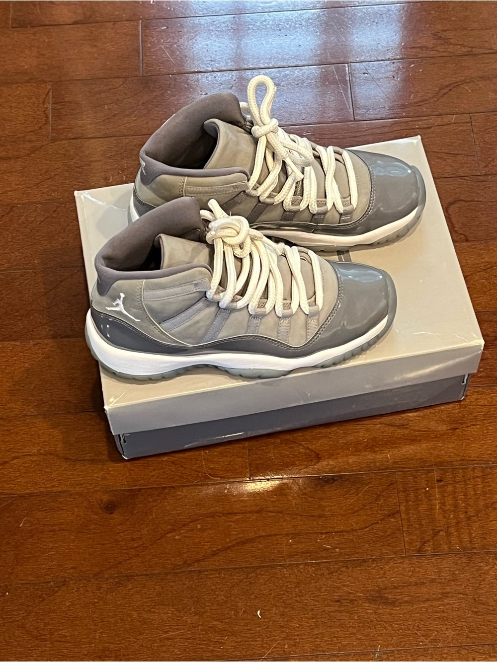Jordan Kids' High-Top Sneakers - Gray and White